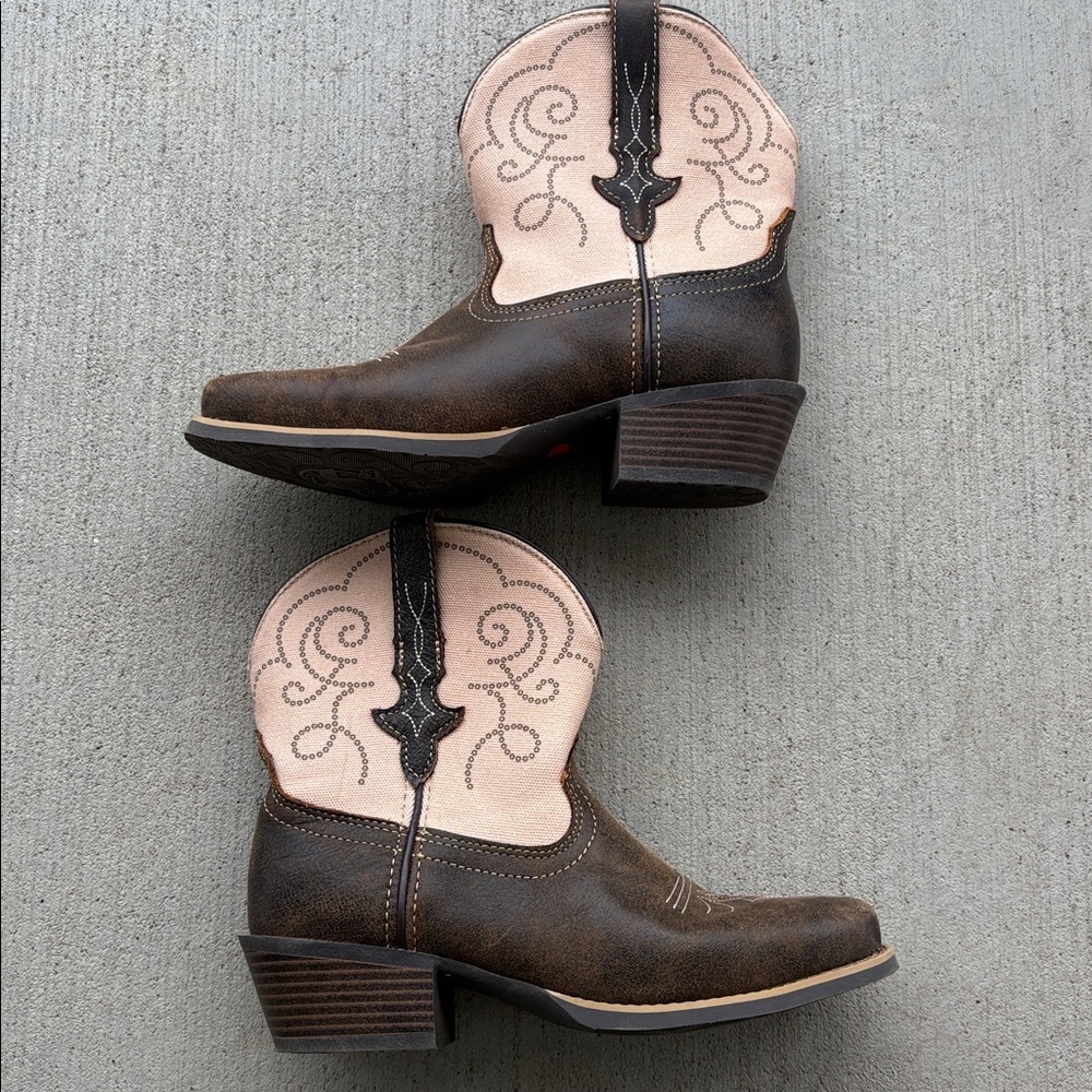 NEW Justin Boots 6” Chellie Quake Boot in Brown Cream Women’s 8B - Picture 5 of 9